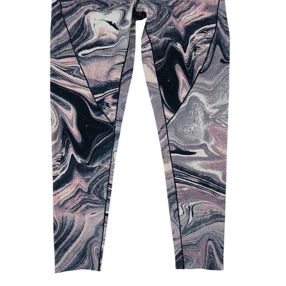 Victorias Secret Yoga Pants Leggings Size 12 Multicolor Marble Print Active Gym‎ - Picture 4 of 9